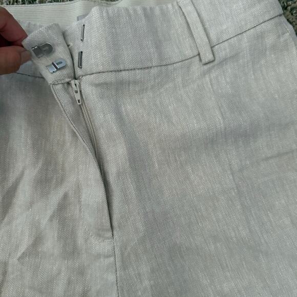 H&M Linen Blend Casual Straight Leg Old Money Basic Office Wear Women Pants - Picture 8 of 10